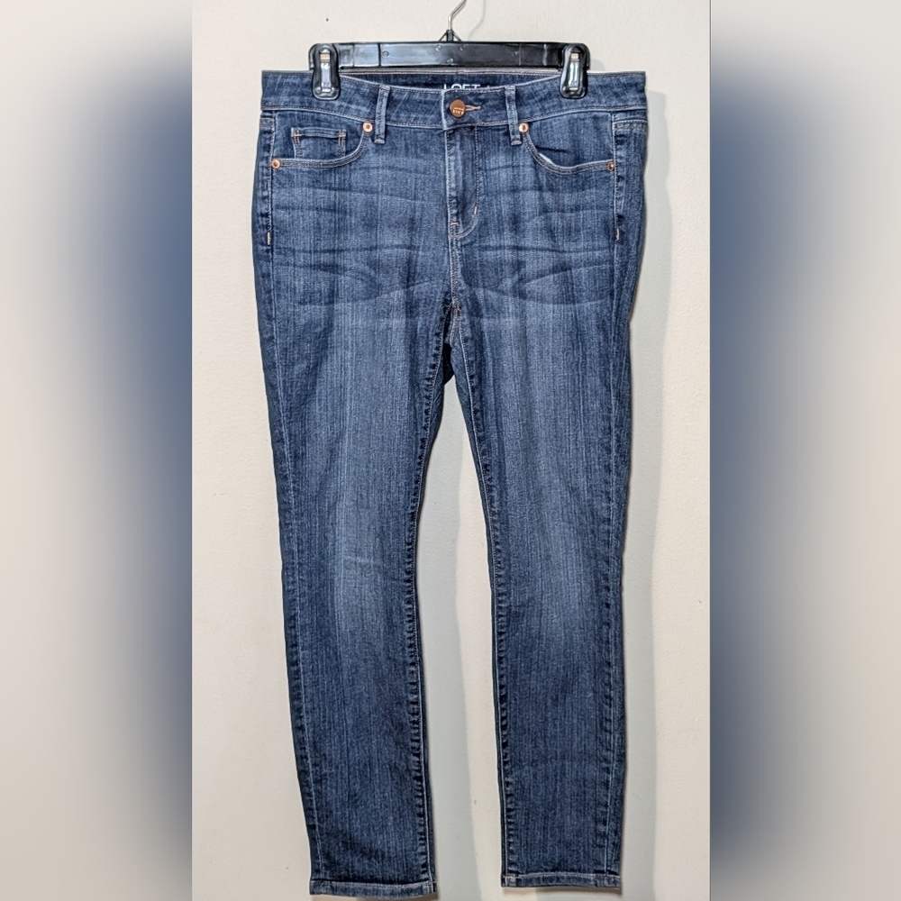 Loft Curvy Skinny Petite Jeans Medium Wash Mid-Rise Stretch NEW Women's Size 8P